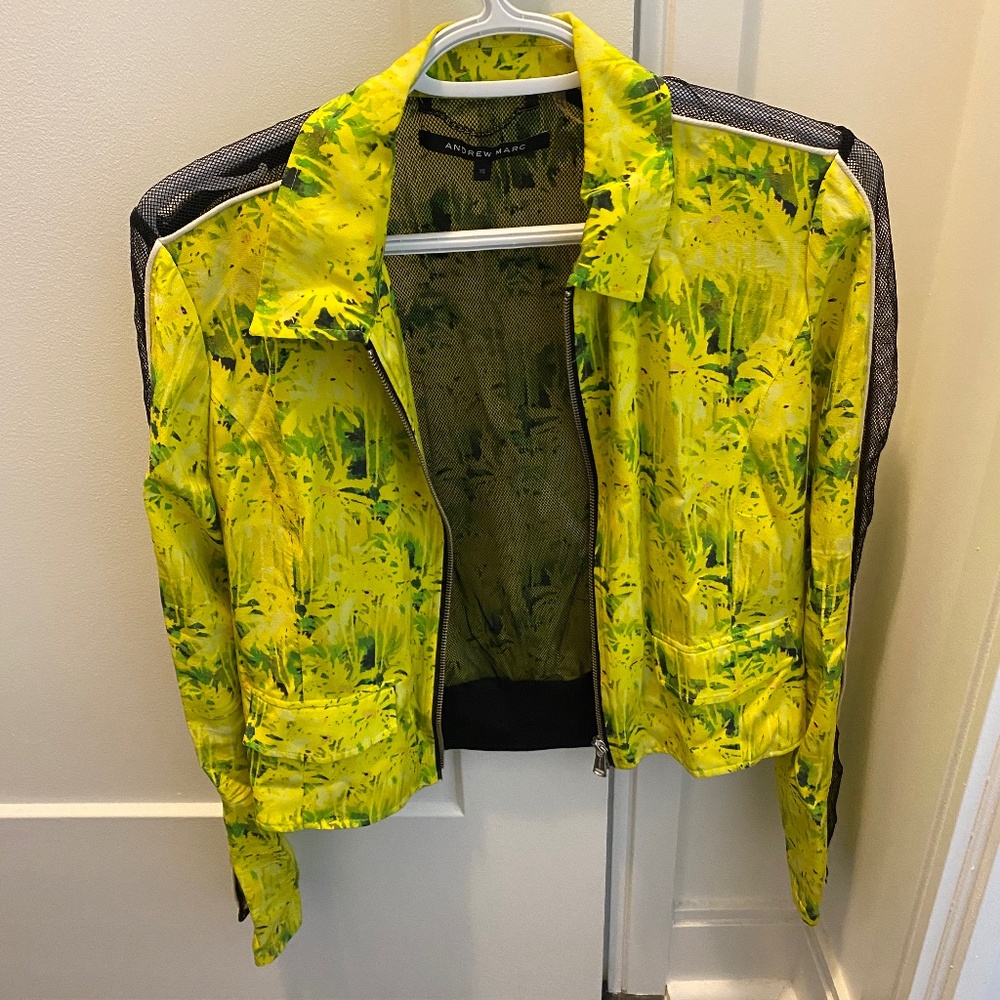 Like New - Andrew Marc Bomber Thin Zip-Up - Size XS